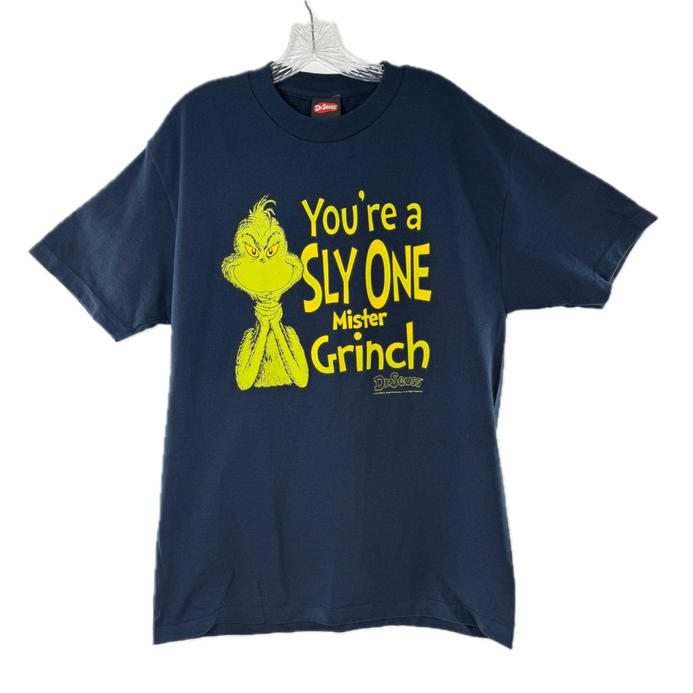 Dr. Seuss "You're A Sly One Mister Grinch" Navy Men's Size Large Unisex NEW, NWT